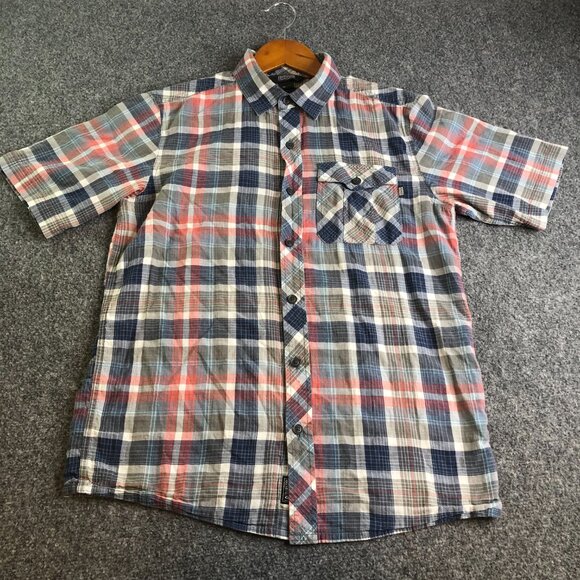 Outdoor Research Shirt Mens Medium Plaid Short Sleeve Pocket Hiking Lightweight - Picture 3 of 7